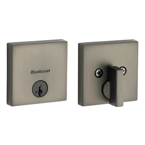 258 Low Profile Deadbolt Lock, Gunmetal Square Exterior Keyed Front Entry Door, Pick Resistant SmartKey Rekey Security, Single Cylinder Dead Bolt 258 Low Profile Deadbolt Lock, Gunmetal Square Exterior Keyed Front Entry Door, Pick Resistant SmartKey Rekey Security, Single Cylinder Dead Bolt