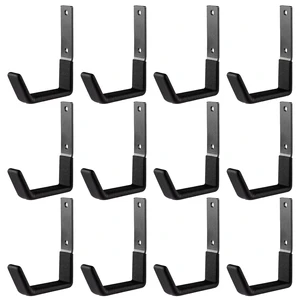 Heavy Duty Steel Hooks - Garage & Garden Tool Organizer, Wall Mount Hooks, Hose Hanger (12, Small) Heavy Duty Steel Hooks - Garage & Garden Tool Organizer, Wall Mount Hooks, Hose Hanger (12, Small)