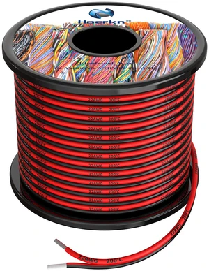 22 awg Silicone Electrical Wire Cable 2 Cores 100ft Spool 22 Gauge Soft and Flexible Hook Up Oxygen Free Stranded Tinned Copper Wire 22 awg Silicone Electrical Wire Cable 2 Cores 100ft Spool 22 Gauge Soft and Flexible Hook Up Oxygen Free Stranded Tinned Copper Wire