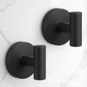 Heavy Duty Suction Cup Hooks for Glass Window,Tile,Mirror,Removable Shower Hooks for Inside Shower,Metal Towel Hooks for Bathroom,2 Pack(Black) Heavy Duty Suction Cup Hooks for Glass Window,Tile,Mirror,Removable Shower Hooks for Inside Shower,Metal Towel Hooks for Bathroom,2 Pack(Black)