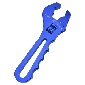 AN Hose Fitting Adjustable Wrench Spanner Lightweight Aluminum 3AN-16AN Blue AN Hose Fitting Adjustable Wrench Spanner Lightweight Aluminum 3AN-16AN Blue