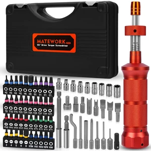 68Pcs Torque Screwdriver Wrench Set 10-70 IN.LB, Inch Pound Torque Driver with S2 Steel Bits, 1/4" Drive, Magnetic Quick-Release Adapter for Bike Repair, Mounting and Maintenance 68Pcs Torque Screwdriver Wrench Set 10-70 IN.LB, Inch Pound Torque Driver with S2 Steel Bits, 1/4" Drive, Magnetic Quick-Release Adapter for Bike Repair, Mounting and Maintenance