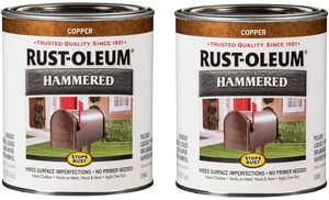 Stops Rust Brush On Protective Enamel Paint, Hammered Copper Rust and Corrosion Resistant, Indoor and Outdoor Durability, Beautiful Finish on Metal, Wood and More, Quart, 2 Pack Stops Rust Brush On Protective Enamel Paint, Hammered Copper Rust and Corrosion Resistant, Indoor and Outdoor Durability, Beautiful Finish on Metal, Wood and More, Quart, 2 Pack