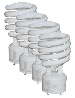 GU24 23W T2 Spiral CFL Light Bulb 6500K Super White 2-Prong GU24 23W T2 Spiral CFL Light Bulb 6500K Super White 2-Prong