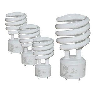 GU24 23W T2 Spiral CFL Light Bulb 3500K Neutral White 2-Prong GU24 23W T2 Spiral CFL Light Bulb 3500K Neutral White 2-Prong