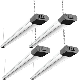 4Pack 4FT LED Shop Light, Reflector, 6500K Linkable, 40W=250W ETL 4400LM, Surface or Hanging Mount, 48 Inch Utility Super Bright Shop Lights for Garage Workshop Car Detailing & DIYers, Black 4Pack 4FT LED Shop Light, Reflector, 6500K Linkable, 40W=250W ETL 4400LM, Surface or Hanging Mount, 48 Inch Utility Super Bright Shop Lights for Garage Workshop Car Detailing & DIYers, Black