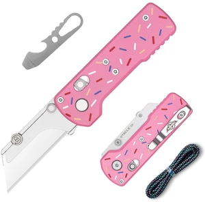 Otacle U1 Folding Utility Knife with Quick Change Blade & Rail Lock EDC Box Cutter with G10 Handle, Pocket Clip, Compact 3.38 in Design for Office, Factory & Daily Carry (Doughnut) Otacle U1 Folding Utility Knife with Quick Change Blade & Rail Lock EDC Box Cutter with G10 Handle, Pocket Clip, Compact 3.38 in Design for Office, Factory & Daily Carry (Doughnut)