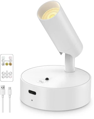 Spotlights Indoor with Remote, 3000mAh Rechargeable Plant Spotlight Up Lights with 3 Colors & Dimmer, Small LED Picture Lights for Painting, Artwork, Accent Lighting, 1 Pack White Spotlights Indoor with Remote, 3000mAh Rechargeable Plant Spotlight Up Lights with 3 Colors & Dimmer, Small LED Picture Lights for Painting, Artwork, Accent Lighting, 1 Pack White