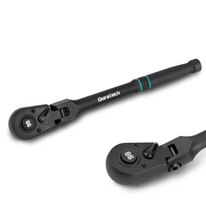 3/8-Inch Flex-Head Ratchet, 90-Tooth Quick-Release Ratchet Wrench Socket Wrench with 180° Pivoting Head and 7-Position Setting, Reversible, CR-V Made, CR-MO Head, Black Mn Phosphate Finish 3/8-Inch Flex-Head Ratchet, 90-Tooth Quick-Release Ratchet Wrench Socket Wrench with 180° Pivoting Head and 7-Position Setting, Reversible, CR-V Made, CR-MO Head, Black Mn Phosphate Finish
