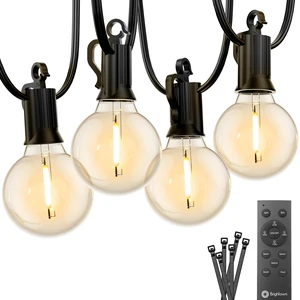 Outdoor String Lights, 38FT 15 Shatterproof LED Bulbs with Remote, Waterproof Dimmable Patio Hanging Lamps for Porch, Balcony, Bistro, Cafe, Deck, Backyard Outdoor String Lights, 38FT 15 Shatterproof LED Bulbs with Remote, Waterproof Dimmable Patio Hanging Lamps for Porch, Balcony, Bistro, Cafe, Deck, Backyard