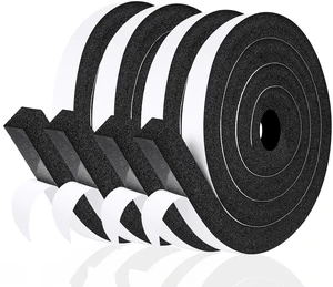 AC Window Seal Foam Tape, 1" x 1" Thick Weather Strip, 4 Rolls AC Window Seal Foam Tape, 1" x 1" Thick Weather Strip, 4 Rolls