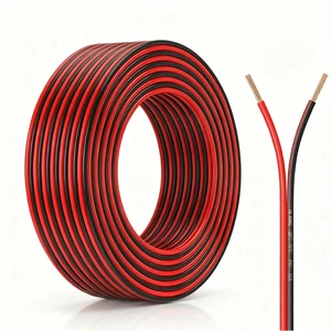 16 Gauge Wire 100FT, 16 AWG CCA Red and Black 2 Conductor Speaker Wire Copper Clad Aluminum Automotive Wire 16/2 for 12V/24V DC, Automotive, Car Audio, Home Theater, LED Strips, Lighting 16 Gauge Wire 100FT, 16 AWG CCA Red and Black 2 Conductor Speaker Wire Copper Clad Aluminum Automotive Wire 16/2 for 12V/24V DC, Automotive, Car Audio, Home Theater, LED Strips, Lighting
