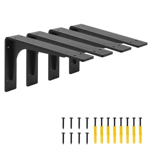 10"x 6"Shelf Brackets,L Shelf Brackets,max Load 300lbs, Vertical Angle, Premium Alloy Metal Heavy Duty Shelf Bracket, high Strength Mounting Hardware Included, Corner Brace Joint,Pack of 4 10"x 6"Shelf Brackets,L Shelf Brackets,max Load 300lbs, Vertical Angle, Premium Alloy Metal Heavy Duty Shelf Bracket, high Strength Mounting Hardware Included, Corner Brace Joint,Pack of 4