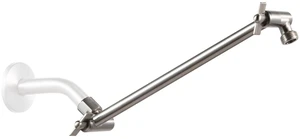 Shower Head Extension Arm, 11 in Shower Extension Arm with Locking Nut, Adjustable Height and Angle, Universal G1/2 Connector for Fixed and Handheld ShowerHead, Brushed Nickel Shower Head Extension Arm, 11 in Shower Extension Arm with Locking Nut, Adjustable Height and Angle, Universal G1/2 Connector for Fixed and Handheld ShowerHead, Brushed Nickel
