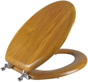 Durable Wood Veneer Natural Toilet Seat Metal Hinged Easy Clean Anti-scratch American Standard(Elongated,Oak) Durable Wood Veneer Natural Toilet Seat Metal Hinged Easy Clean Anti-scratch American Standard(Elongated,Oak)