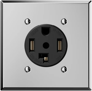 30 Amps 125/250V Dryer Outlet, NEMA 14-30R Flush Mounting Power Outlet UL Listed, Straight Blade Heavy Duty Dryer Receptacle, with Stainless Steel Wall Plate, Grounding, 3 Pole 4 Wire, 1 Pack 30 Amps 125/250V Dryer Outlet, NEMA 14-30R Flush Mounting Power Outlet UL Listed, Straight Blade Heavy Duty Dryer Receptacle, with Stainless Steel Wall Plate, Grounding, 3 Pole 4 Wire, 1 Pack