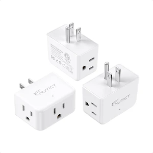 Outlet Extender, Multi Outlet Wall Plug Extender, 3 Way Outlet Splitter ETL Listed Plug Extension Outlet, 15A/1875W, Expander 3 Widely Outlets in Bathroom Kitchen Tight Spaces, Travel Essentials Outlet Extender, Multi Outlet Wall Plug Extender, 3 Way Outlet Splitter ETL Listed Plug Extension Outlet, 15A/1875W, Expander 3 Widely Outlets in Bathroom Kitchen Tight Spaces, Travel Essentials