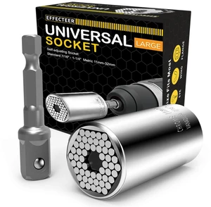 Universal Socket,Self-adjusting Socket Fits Standard 7/16'' - 1-1/4'' Metric 11mm-32mm, Adapter Socket for Wrench Ratchet&Power Drill, Tools Gifts for Men Him Husband Dad Father DIY Handyman Women Universal Socket,Self-adjusting Socket Fits Standard 7/16'' - 1-1/4'' Metric 11mm-32mm, Adapter Socket for Wrench Ratchet&Power Drill, Tools Gifts for Men Him Husband Dad Father DIY Handyman Women