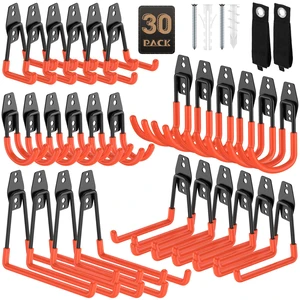 Heavy Duty Garage Hooks for Storage & Hanging Items, 30-Pack for Hanging Bikes, Hoses, Ladders, Ropes, Garden Tools; for Garage, Warehouse, Yard, Shed Heavy Duty Garage Hooks for Storage & Hanging Items, 30-Pack for Hanging Bikes, Hoses, Ladders, Ropes, Garden Tools; for Garage, Warehouse, Yard, Shed