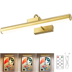 16" Wireless Picture Lights for Wall, Rechargeable Art Light, 1Pack Gold Aluminum Photo Frame Light, Remote & Touch Control, 5000mAh Battery, 3 Color Temp, Dimmable, Magnetic Gallery Painting Light 16" Wireless Picture Lights for Wall, Rechargeable Art Light, 1Pack Gold Aluminum Photo Frame Light, Remote & Touch Control, 5000mAh Battery, 3 Color Temp, Dimmable, Magnetic Gallery Painting Light