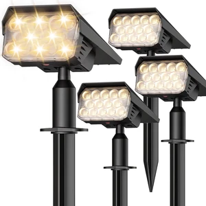 Solar Lights Outdoor Waterproof IP65, 56 LED 3 Lighting Modes Solar Spot Lights Outdoor, Solar Powered Landscape Lighting for Yard Pathway Garden, 4 Pack (Warm White) Solar Lights Outdoor Waterproof IP65, 56 LED 3 Lighting Modes Solar Spot Lights Outdoor, Solar Powered Landscape Lighting for Yard Pathway Garden, 4 Pack (Warm White)