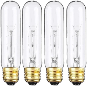 Edison Light Bulbs,120V, E26 Base, T10 Tubular Bulbs, 25W Clear Incandescent, Warm White, Dimmable Vintage Tubular Style Showcase Bulb (4-Pack) Edison Light Bulbs,120V, E26 Base, T10 Tubular Bulbs, 25W Clear Incandescent, Warm White, Dimmable Vintage Tubular Style Showcase Bulb (4-Pack)