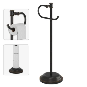Toilet Paper Holder Floor Stand, Bathroom Freestanding Bronze Toilet Tissue Roll Holder, Free Standing Rack with Storage, Weighted Base Accessories, SUS304 Stainless Steel Rustproof Toilet Paper Holder Floor Stand, Bathroom Freestanding Bronze Toilet Tissue Roll Holder, Free Standing Rack with Storage, Weighted Base Accessories, SUS304 Stainless Steel Rustproof