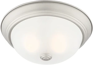 Reedley 2-Lights Flush Mount Ceiling Light, 11 Inch Lighting Fixture for Kitchen, Bedroom, Bathroom, and Hallway, Pewter with Etched Glass, 1257S-PW-W Reedley 2-Lights Flush Mount Ceiling Light, 11 Inch Lighting Fixture for Kitchen, Bedroom, Bathroom, and Hallway, Pewter with Etched Glass, 1257S-PW-W