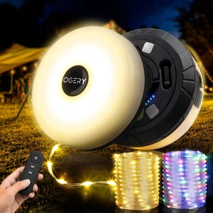 2-Pack Camping String Lights with Remote, 4 in 1 Quick Storage 32.8FT Rechargeable Fairy Tent Lights String 8 Modes, Portable Waterproof LED Lamp for Outdoor Indoor Patio Yard Camping Essentials 2-Pack Camping String Lights with Remote, 4 in 1 Quick Storage 32.8FT Rechargeable Fairy Tent Lights String 8 Modes, Portable Waterproof LED Lamp for Outdoor Indoor Patio Yard Camping Essentials