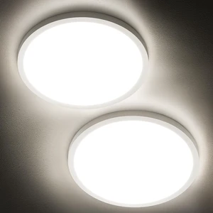 2-Pack 12" LED Flush Mount Ceiling Light 4000K, 24W, Non-Dimmable Neutral White, 2400LM, 240W Equiv. White Round Flat Bedroom Lights, Foyer, Hallway, Porch, Kitchen, Entryway, Living Room 2-Pack 12" LED Flush Mount Ceiling Light 4000K, 24W, Non-Dimmable Neutral White, 2400LM, 240W Equiv. White Round Flat Bedroom Lights, Foyer, Hallway, Porch, Kitchen, Entryway, Living Room