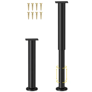 2 Pcs Adjustable Height Bed Support Legs for Bed Frame/Bed Center Slat, Metal Adjustable Furniture Legs 10-17 inch for Bed/Sofa/Cabinet/Couch/Dresser/Table,Heavy Duty Bed Replacement Legs 2 Pcs Adjustable Height Bed Support Legs for Bed Frame/Bed Center Slat, Metal Adjustable Furniture Legs 10-17 inch for Bed/Sofa/Cabinet/Couch/Dresser/Table,Heavy Duty Bed Replacement Legs