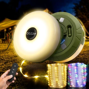2-Pack Camping String Lights with Remote, 4 in 1 Quick Storage 32.8FT Rechargeable Fairy Tent Lights String 8 Modes, Portable Waterproof LED Lamp for Outdoor Indoor Patio Yard Camping Essentials 2-Pack Camping String Lights with Remote, 4 in 1 Quick Storage 32.8FT Rechargeable Fairy Tent Lights String 8 Modes, Portable Waterproof LED Lamp for Outdoor Indoor Patio Yard Camping Essentials