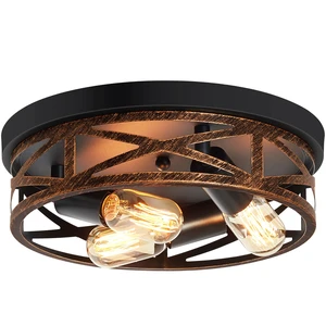 Farmhouse Ceiling Light,Hallway Light Fixtures Ceiling,Rustic Metal Black 3-Light Flush Mount Light Fixture for Farmhouse,Kitchen,Entryway,Hall (1 Pack) Farmhouse Ceiling Light,Hallway Light Fixtures Ceiling,Rustic Metal Black 3-Light Flush Mount Light Fixture for Farmhouse,Kitchen,Entryway,Hall (1 Pack)