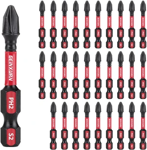 Impact Tough #2 Phillips 2 in. Insert Driver Bits,30Pack Bulk PH2 Screwdriver Bits Set Impact Tough #2 Phillips 2 in. Insert Driver Bits,30Pack Bulk PH2 Screwdriver Bits Set