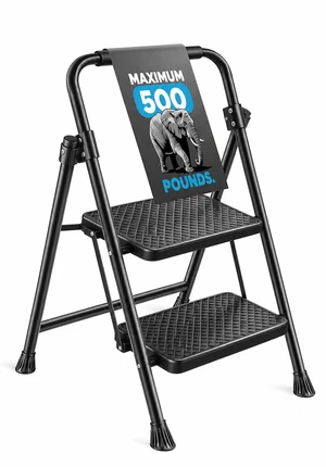 Step Ladder 2 Step Folding Step Stool Step Ladder with Wide Anti-Slip Pedal Step Stool Foldable for Adults Lightweight, Portable Steel Use for Home and Office Step Ladder 2 Step Folding Step Stool Step Ladder with Wide Anti-Slip Pedal Step Stool Foldable for Adults Lightweight, Portable Steel Use for Home and Office