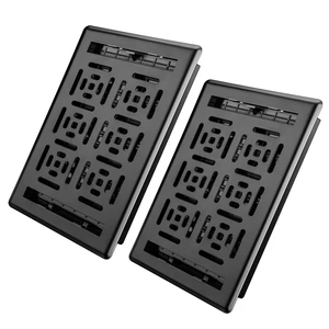 14x6 Vent Cover, Black Floor Register, Heavy Duty Steel Walkable Floor Vents, Adjustable Decorative Vent Covers, for Sidewall and Floor, Vent Covers for Home Floor, 2 Pack Black 14x6 Vent Cover, Black Floor Register, Heavy Duty Steel Walkable Floor Vents, Adjustable Decorative Vent Covers, for Sidewall and Floor, Vent Covers for Home Floor, 2 Pack Black