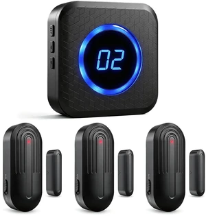 Door Chime, Know Which Door Opened, Home & Business Entry Chime Door Sensor Chime for Store/Office, Door-Open Alerts for Kids & Elderly, 600 Ft Range, 40 Tones, 5 Volume Levels up to 110 dB Door Chime, Know Which Door Opened, Home & Business Entry Chime Door Sensor Chime for Store/Office, Door-Open Alerts for Kids & Elderly, 600 Ft Range, 40 Tones, 5 Volume Levels up to 110 dB