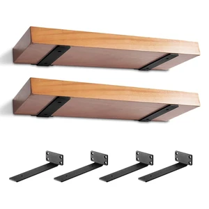 4 Pack Heavy Duty Metal Shelf Brackets 8 inch Long,Black L-Shaped Wall Shelf Bracket Hidden & Decorative Shelf Bracket,1/5-Thick,150 lbs of weight capacity 4 Pack Heavy Duty Metal Shelf Brackets 8 inch Long,Black L-Shaped Wall Shelf Bracket Hidden & Decorative Shelf Bracket,1/5-Thick,150 lbs of weight capacity