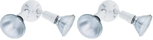 Outdoor Flood Light Fixture,Adjustable Twin Par Flood Light Holder for Safety and Security,120 Volts,Uses 2 Lamps Up to 150W (Not Included), White (OFTH 300PR 120 WH M12),(Pack of 2) Outdoor Flood Light Fixture,Adjustable Twin Par Flood Light Holder for Safety and Security,120 Volts,Uses 2 Lamps Up to 150W (Not Included), White (OFTH 300PR 120 WH M12),(Pack of 2)