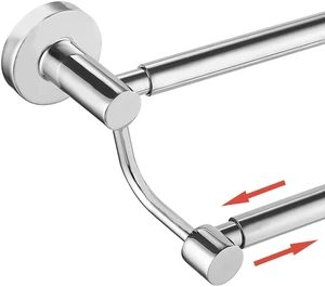 Double Towel Bar Towel Rack for Bathroom Wall Mounted Polished Chrome Adjustable 16-26 In,Wall Mounted Towel Holder, Stainless Steel, Rustproof, Towel Bar Rod Hanger Hardware Accessories Hotel Double Towel Bar Towel Rack for Bathroom Wall Mounted Polished Chrome Adjustable 16-26 In,Wall Mounted Towel Holder, Stainless Steel, Rustproof, Towel Bar Rod Hanger Hardware Accessories Hotel