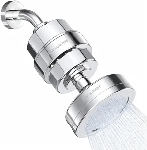 20+3 Stage Filtered Shower Head for Hard Water, 4.7-Inch Chrome 1 cartridge, high pressure, reduces chlorine and odor, wall-mount, stainless steel panel 20+3 Stage Filtered Shower Head for Hard Water, 4.7-Inch Chrome 1 cartridge, high pressure, reduces chlorine and odor, wall-mount, stainless steel panel
