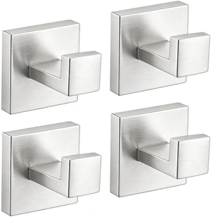 4 Piece Towel Hook - Bathroom Coat Hook - Brushed Nickel Wall Mounted Towel Hooks for Bathroom, Stainless Steel Towel Holder, Heavy Duty Towel Holder for Kitchen 4 Piece Towel Hook - Bathroom Coat Hook - Brushed Nickel Wall Mounted Towel Hooks for Bathroom, Stainless Steel Towel Holder, Heavy Duty Towel Holder for Kitchen
