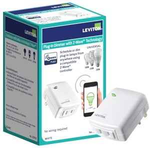 Decora Smart Plug-in Dimmer with Z-Wave Technology, 1-Pack, DZPD3-2BW, White Decora Smart Plug-in Dimmer with Z-Wave Technology, 1-Pack, DZPD3-2BW, White