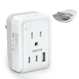 US to Japan Plug Adapter, 1 Pack Foldable Japan Outlet Adapter Type A, 5 in 1 with 2 AC 3 USB, Dual USB C Fast Charge, Compact Size for Travel, 2 Prong to 3 Prong Outlet for USA Japan US to Japan Plug Adapter, 1 Pack Foldable Japan Outlet Adapter Type A, 5 in 1 with 2 AC 3 USB, Dual USB C Fast Charge, Compact Size for Travel, 2 Prong to 3 Prong Outlet for USA Japan