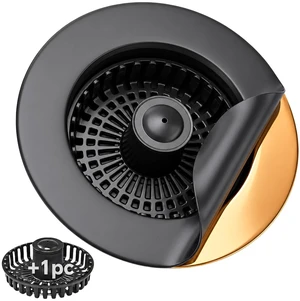 Kitchen Sink Stopper, 3 in 1 Pop Up Kitchen Sink Drain Strainer, with an Extra Basket Strainer, Sink Drain Stopper for US Standard 3-1/2 Inch, Brass Material Electroplate (Black) Kitchen Sink Stopper, 3 in 1 Pop Up Kitchen Sink Drain Strainer, with an Extra Basket Strainer, Sink Drain Stopper for US Standard 3-1/2 Inch, Brass Material Electroplate (Black)