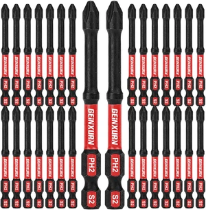 Impact Tough #2 Phillips 3 in. D2 Steel Long Extension Insert Driver Bits,30Pack 1/4 Inch Hex Shank Long Cross Magnetic PH2 Screwdriver Bits Set Impact Tough #2 Phillips 3 in. D2 Steel Long Extension Insert Driver Bits,30Pack 1/4 Inch Hex Shank Long Cross Magnetic PH2 Screwdriver Bits Set