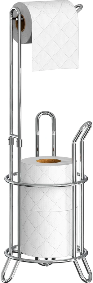 Bathroom Toilet Paper Storage Holder Stand Shelf, Chrome 4 Paper Rolls, 7.25" x 7.25" x 23.5", Wired Bathroom Toilet Paper Storage Holder Stand Shelf, Chrome 4 Paper Rolls, 7.25" x 7.25" x 23.5", Wired