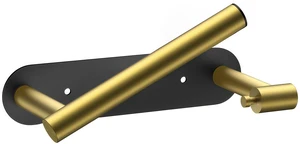 Commercial Toilet Paper Holder Wall Mount Bathroom Tissue Holder Black & Gold Adhesive or Screw SUS304 Stainless Steel Rustproof Pivoting Tissue Roll Holder Round Base Commercial Toilet Paper Holder Wall Mount Bathroom Tissue Holder Black & Gold Adhesive or Screw SUS304 Stainless Steel Rustproof Pivoting Tissue Roll Holder Round Base