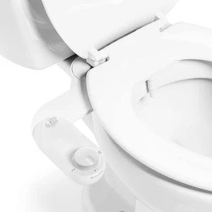 Fresh Spa Adjustable, Bidet Attachment FSA-15 for Toilet Seats with Adjustable Single Nozzle, Side Arm Control, Thin Profile, White (Ambient Temperature) Fresh Spa Adjustable, Bidet Attachment FSA-15 for Toilet Seats with Adjustable Single Nozzle, Side Arm Control, Thin Profile, White (Ambient Temperature)