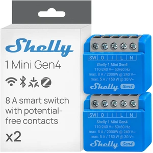 1 Mini Gen4 SmartSwitch, Wi-Fi, Matter & Zigbee 1-Channel 8A, 2 Pack Dry Contacts, Home Automation, Compatible with Alexa, SmartThings, Google Home, Apple HomeKit Compatible, Garage Door Opener 1 Mini Gen4 SmartSwitch, Wi-Fi, Matter & Zigbee 1-Channel 8A, 2 Pack Dry Contacts, Home Automation, Compatible with Alexa, SmartThings, Google Home, Apple HomeKit Compatible, Garage Door Opener